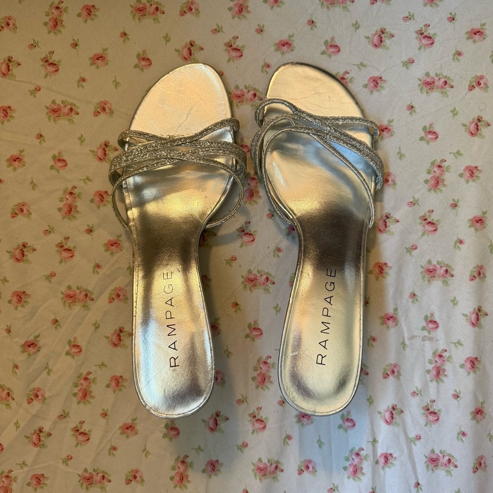 Rampage Metallic Silver Women's Sandals